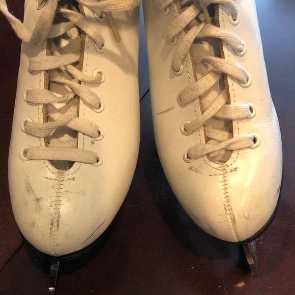 Ice Skates Riedell White Leather Vintage - Picture 11 of 13